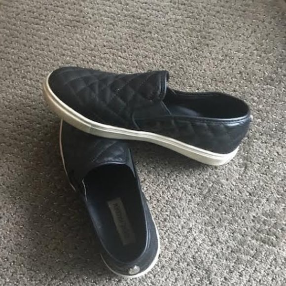 Black Quilted Leather Sneakers from Steve Madden - Picture 1 of 2